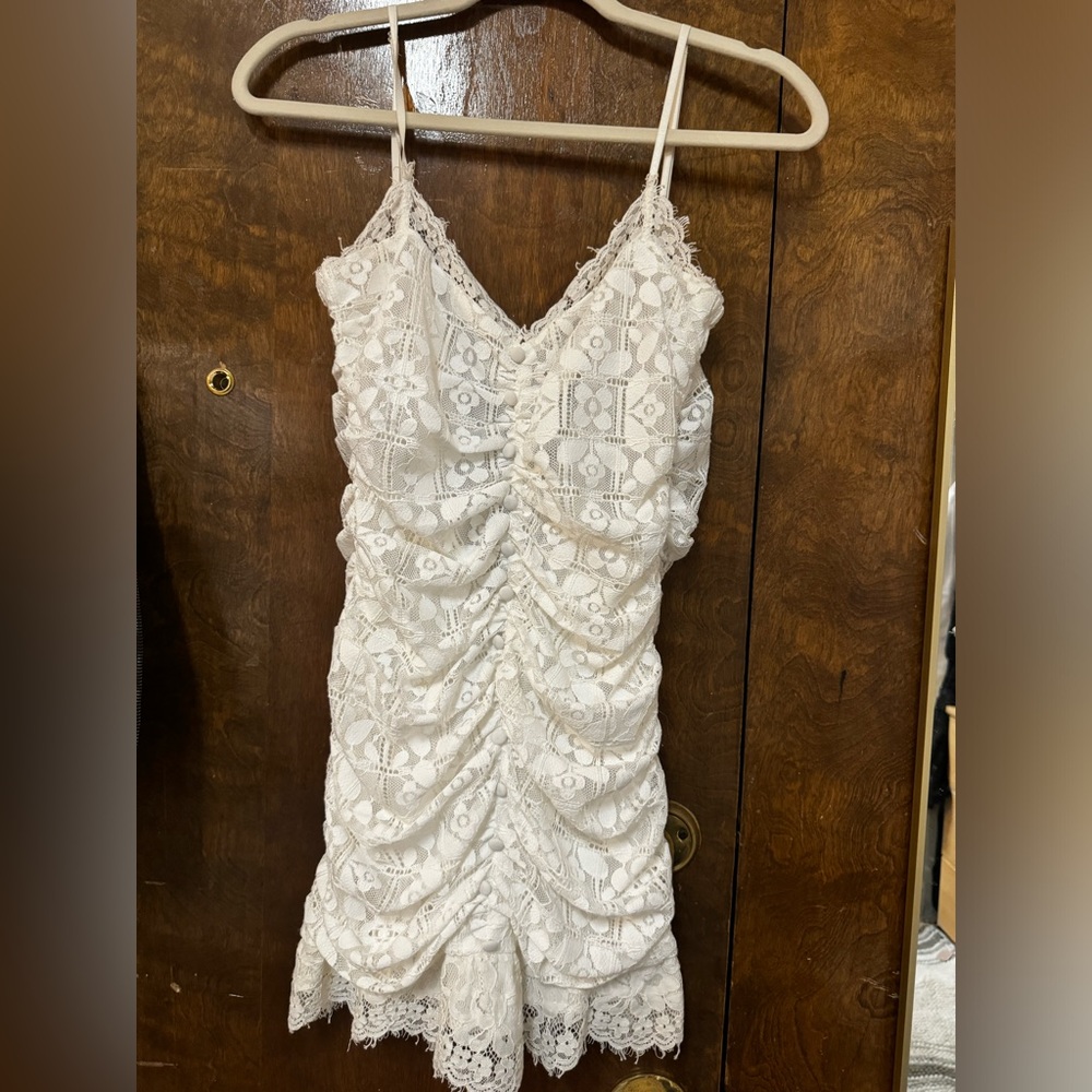Elegant White Lace Dress